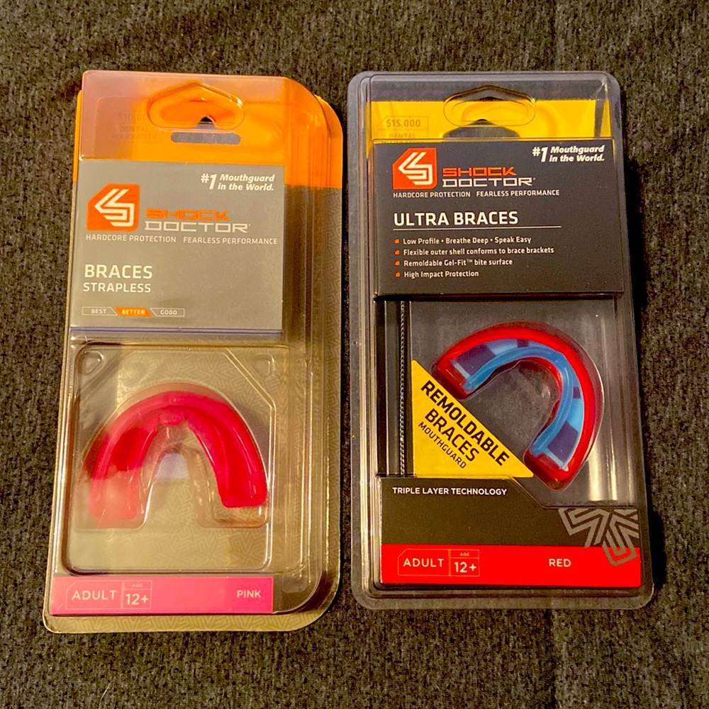 Shock Doctor mouthguards for braces